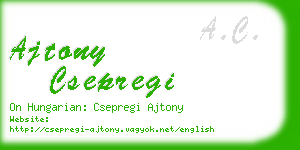 ajtony csepregi business card